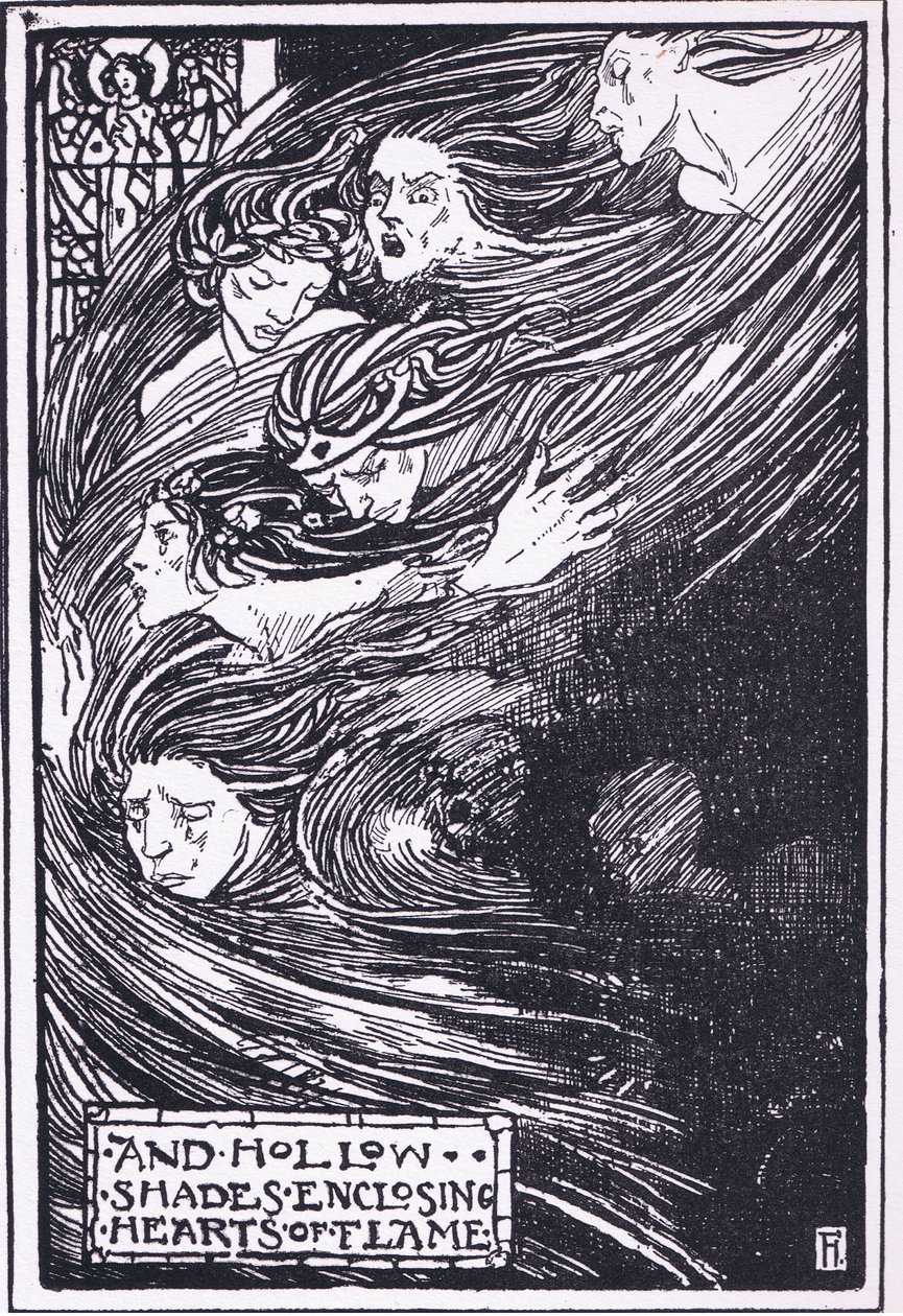 Und hohle Schatten, die Flammenherzen umschließen (Der Palast der Kunst) von Florence Harrison