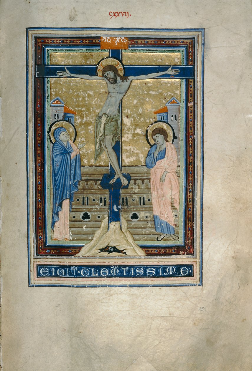 Kreuzigung (Cod. Conventi Soppressi, ms. 233, c. 151) von Florentine School