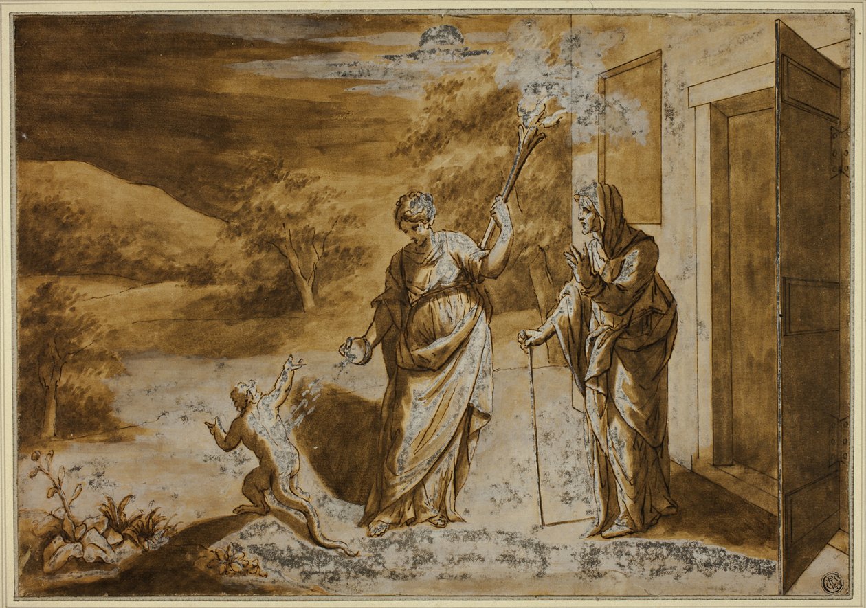 Ceres verwandelt den spottenden Jungen in eine Eidechse von Fontainebleau School