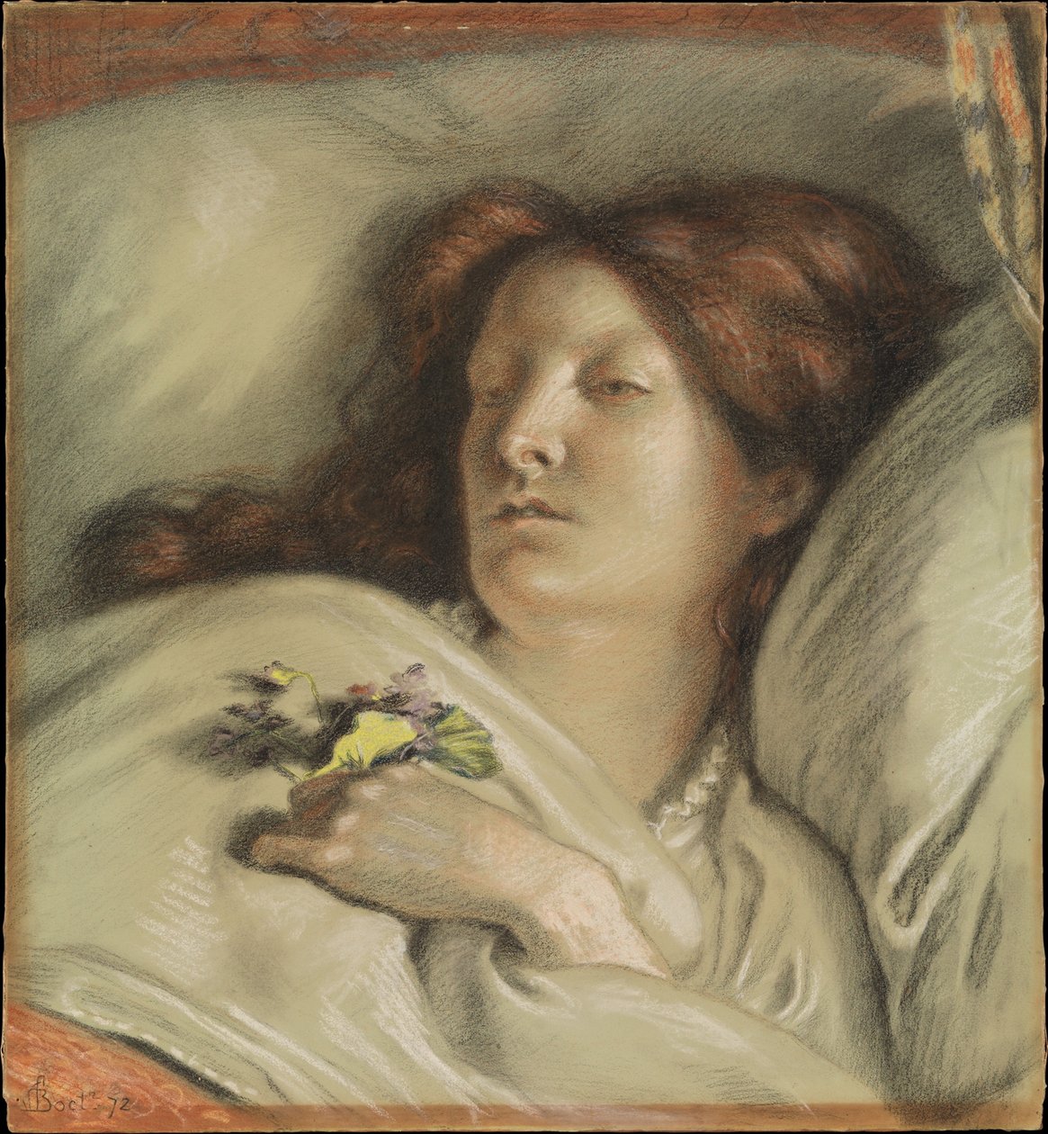 Die Genesende (Porträt der Frau des Künstlers) von Ford Madox Brown