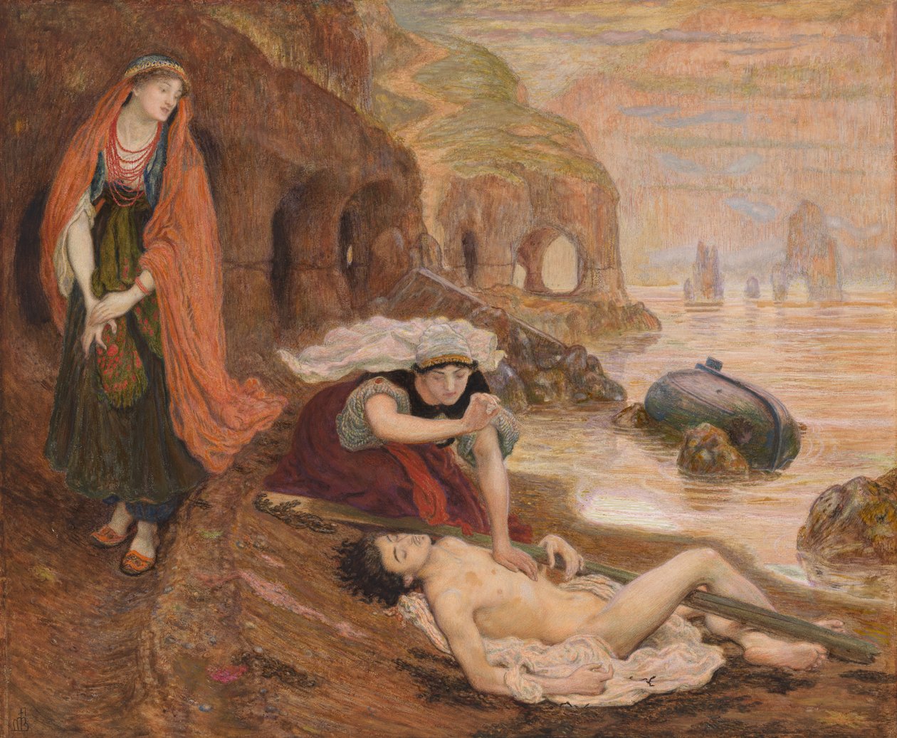 Die Auffindung von Don Juan durch Haidée von Ford Madox Brown