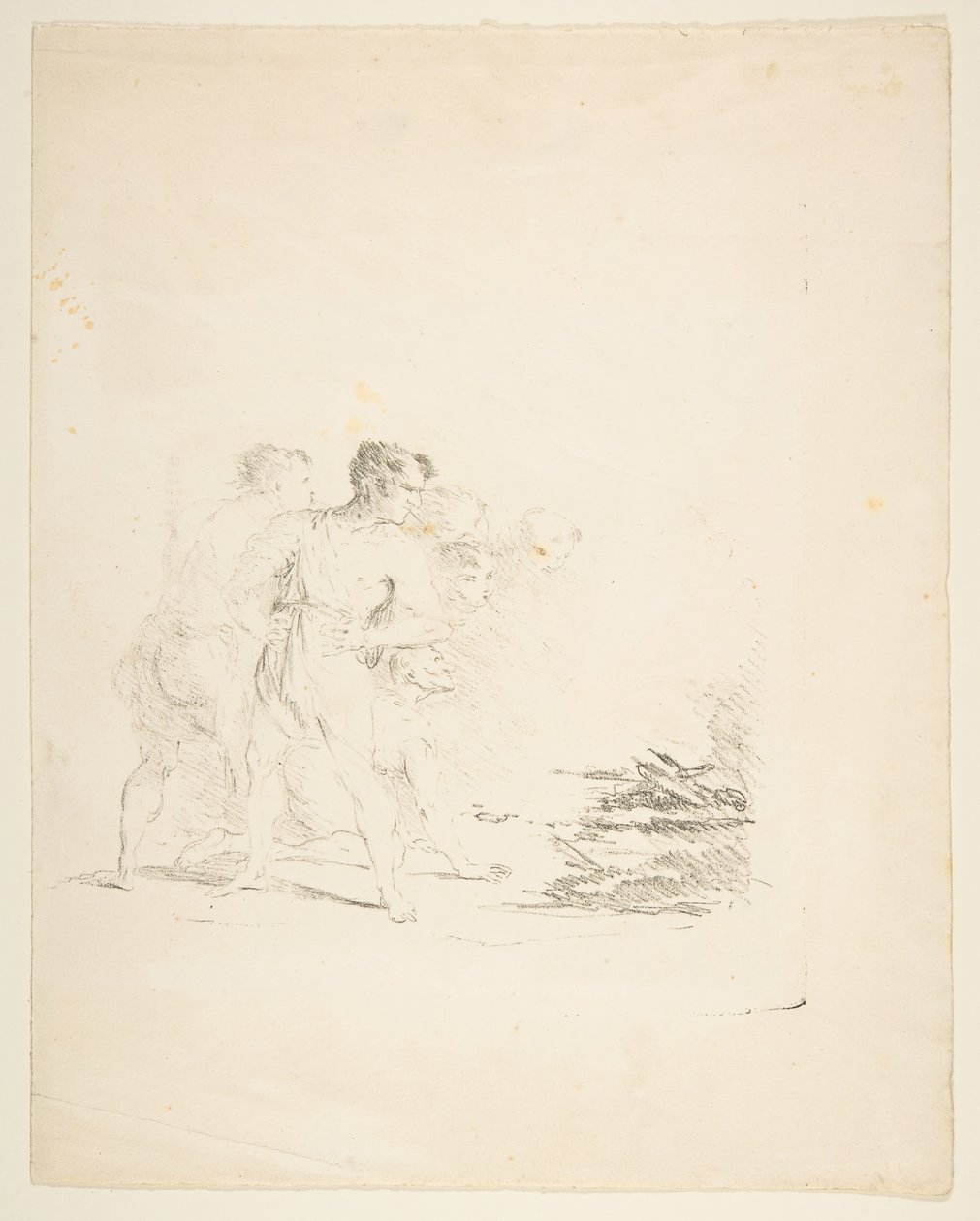 Männer spucken ins Feuer, ca. 1820-1850 von Formerly attributed to Goya