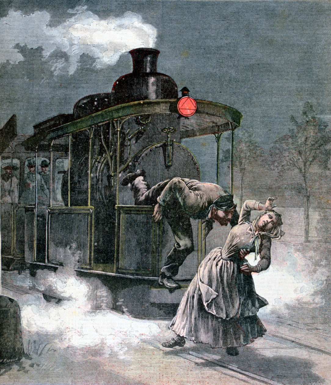 Unfall auf der Marly-le-Roi Eisenbahnlinie, Frankreich von Fortuné Méaulle