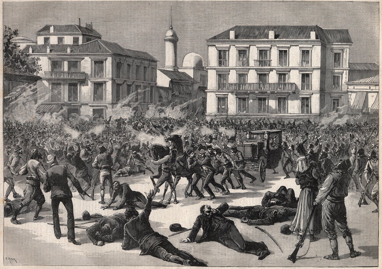 Deportation von Königin Nathalie aus Serbien von Fortune Louis Meaulle