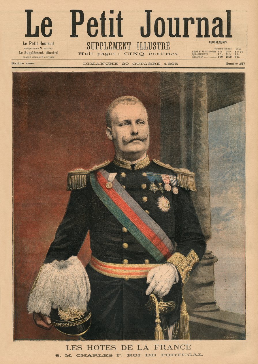 Französische Gastgeber, Seine Majestät Carlos I., König von Portugal, Titelbild von 