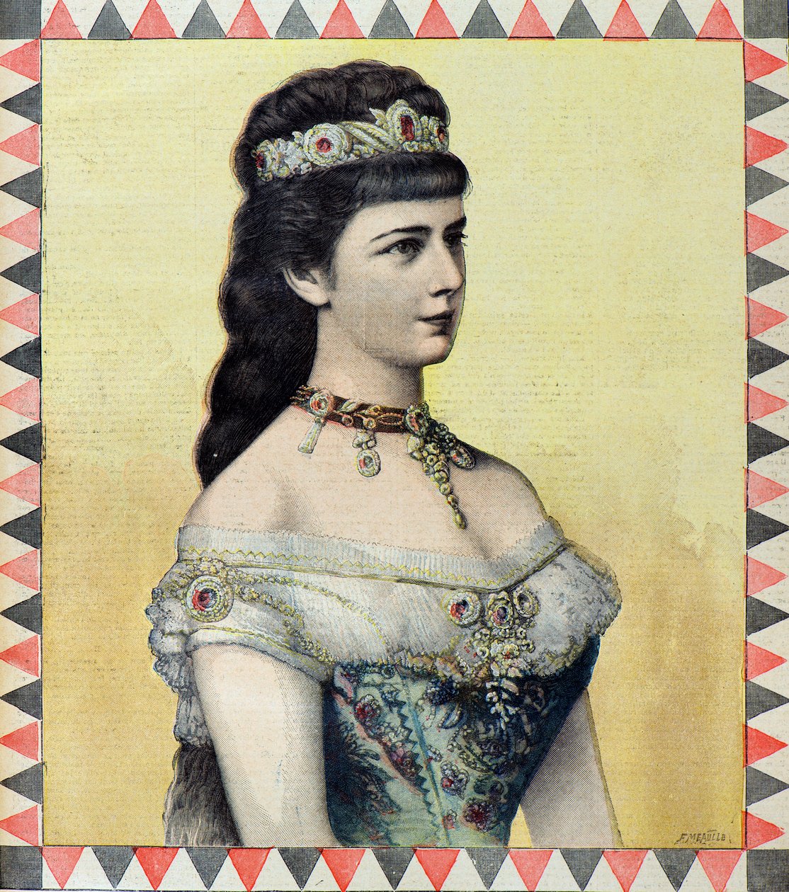Porträt von Elisabeth von Wittelsbach von Fortune Louis Meaulle