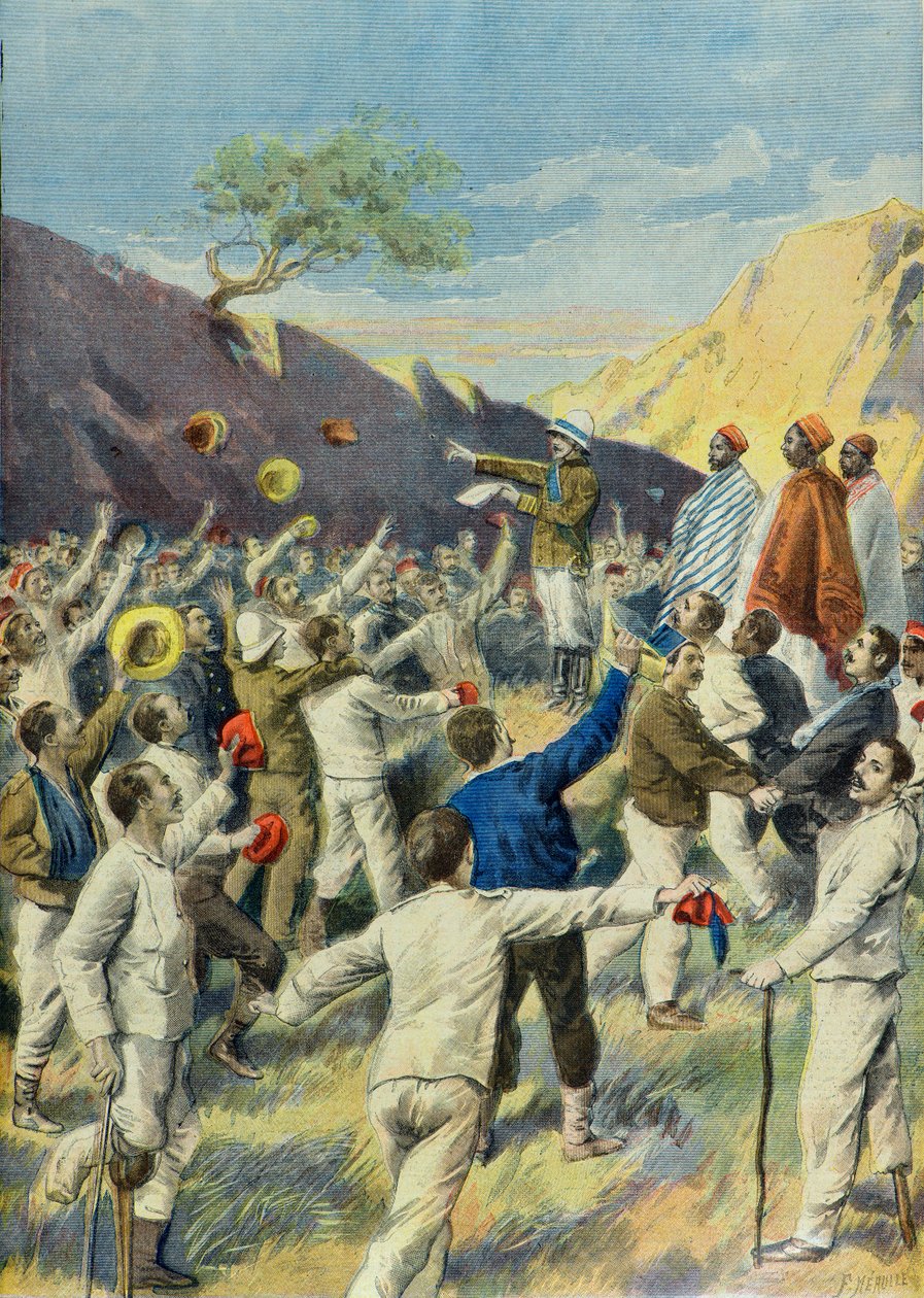 Freilassung italienischer Gefangener während des Krieges in Abessinien von Fortune Louis Meaulle
