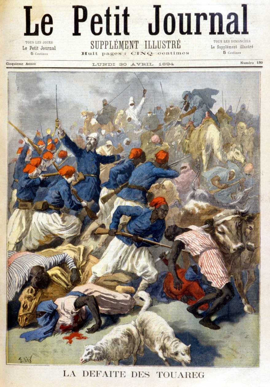 Die Niederlage der Tuareg - in „Le Petite Journal“ vom 30.04.1894 von Fortune Louis Meaulle