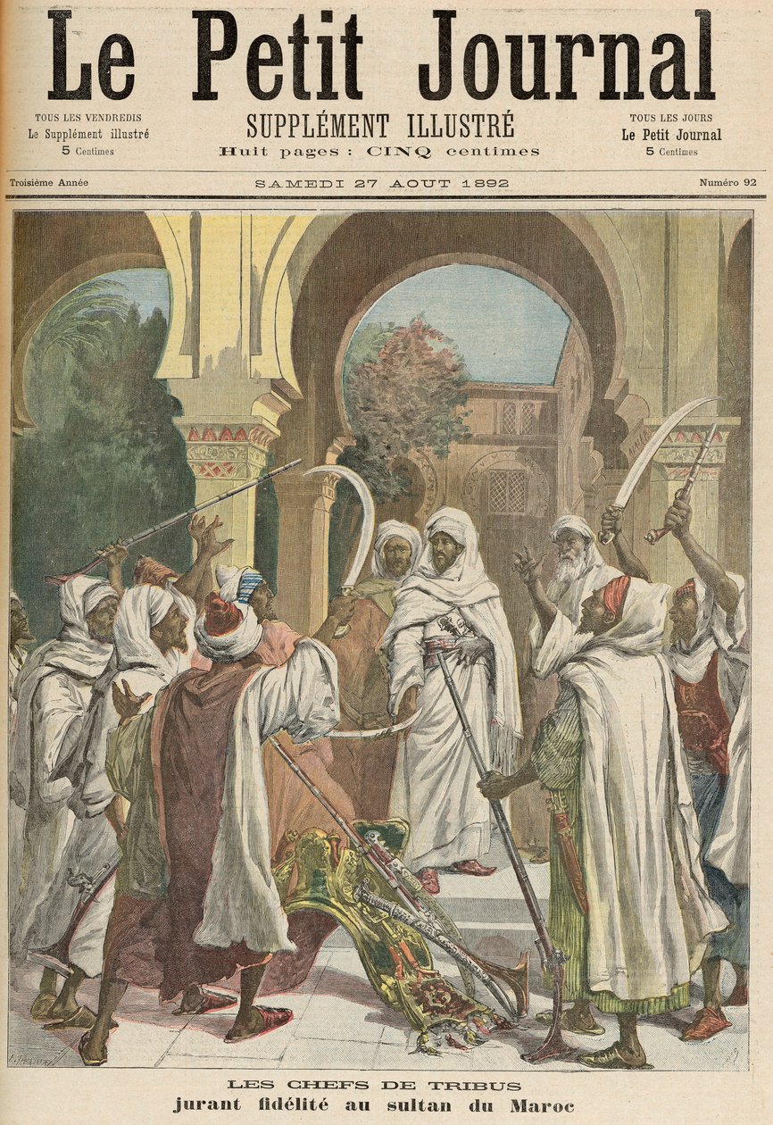Die Stammeshäuptlinge schwören dem Sultan von Marokko Treue, aus 