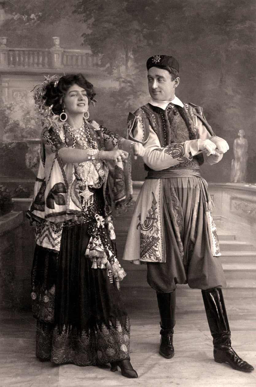 Lily Elsie und Joseph Coyne in Die lustige Witwe, 1908 von Foulsham and Banfield