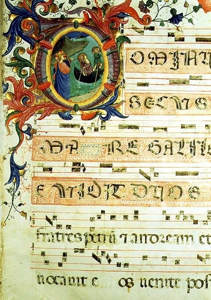 Ms 558 f.9r Historisierte Initiale 