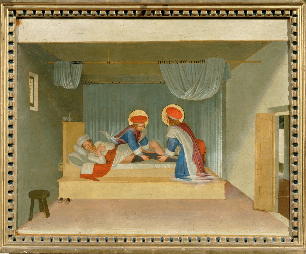 Altar von San Marco, Predella: Heilige Cosmas und Damian heilen den Diakon Justinianus von Fra (c.1387-1455) Angelico