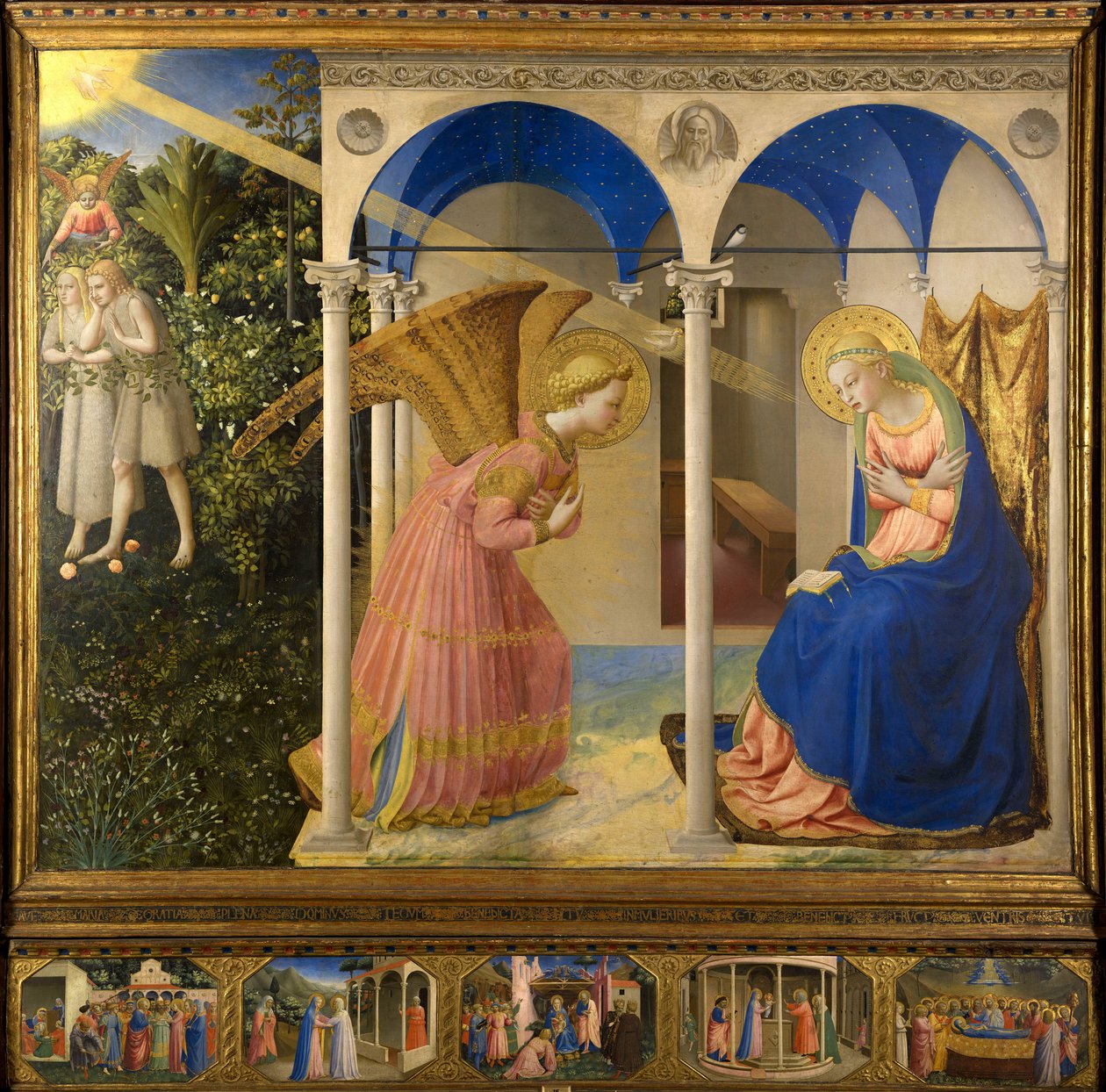 Angelico, Fra Giovanni, da Fiesole (ca. 1400-1455) Die Verkündigung Tempera auf Holz Renaissance 1430-1432 Italien, Florentiner Schule Museo del Prado, Madrid 154x194 Gemälde von Fra  Angelico