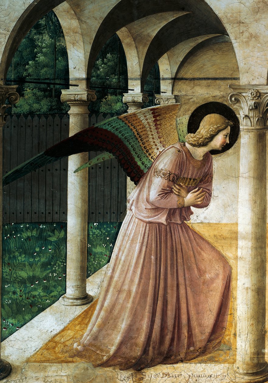 Verkündigung von Giovanni da Fiesole, bekannt als Fra Angelico (circa 1400-1455) (Detail) von Fra (c.1387 1455) Angelico
