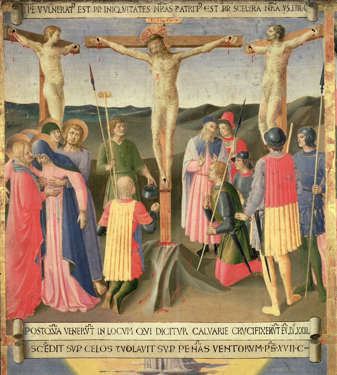 Christus am Kreuz zwischen den beiden Dieben (Detail) von Fra Angelico
