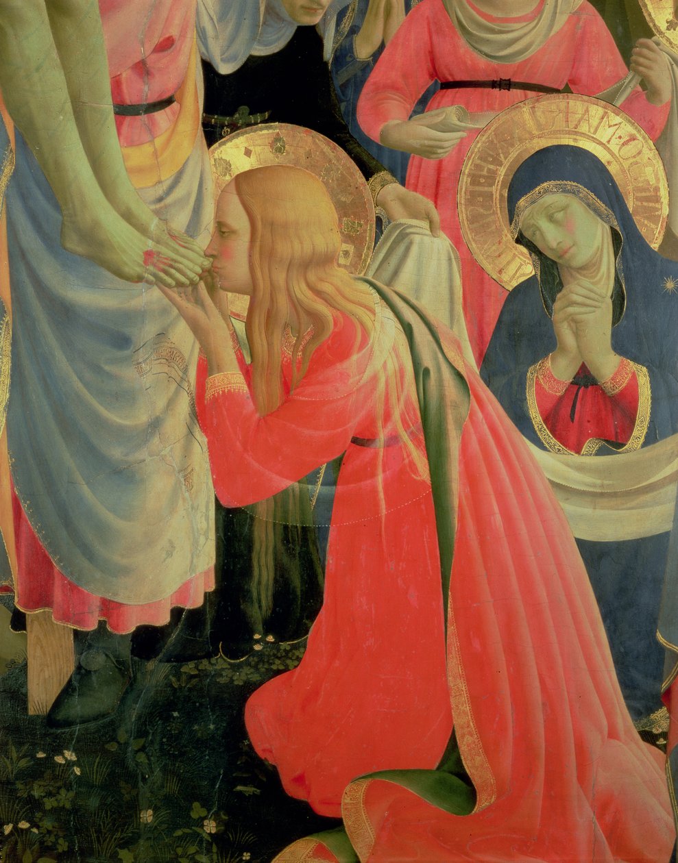 Santa Trinita Altarbild, Detail von Maria Magdalena von Fra Angelico
