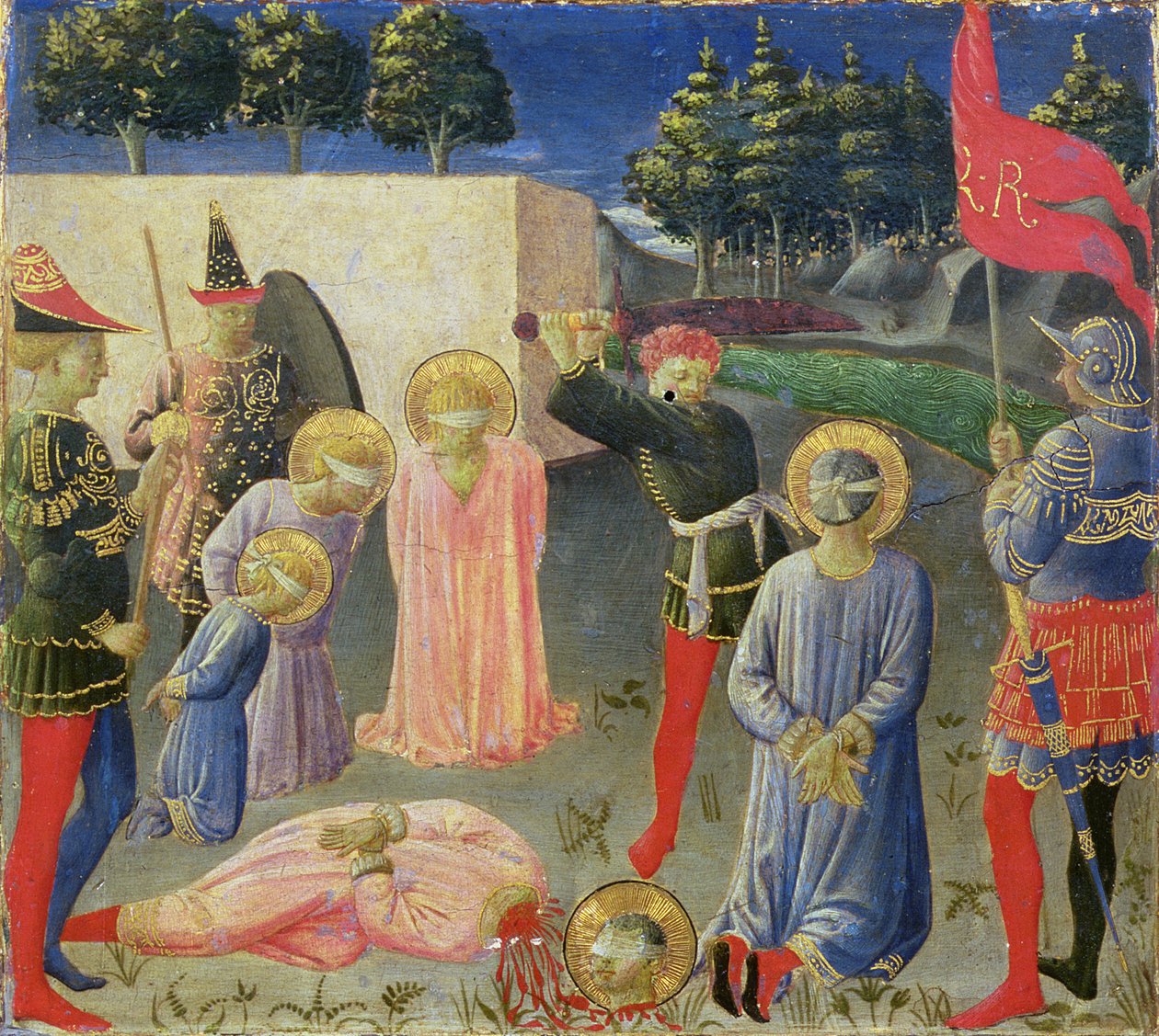 Die Enthauptung von St. Cosmas und St. Damian (Detail) von Fra Angelico
