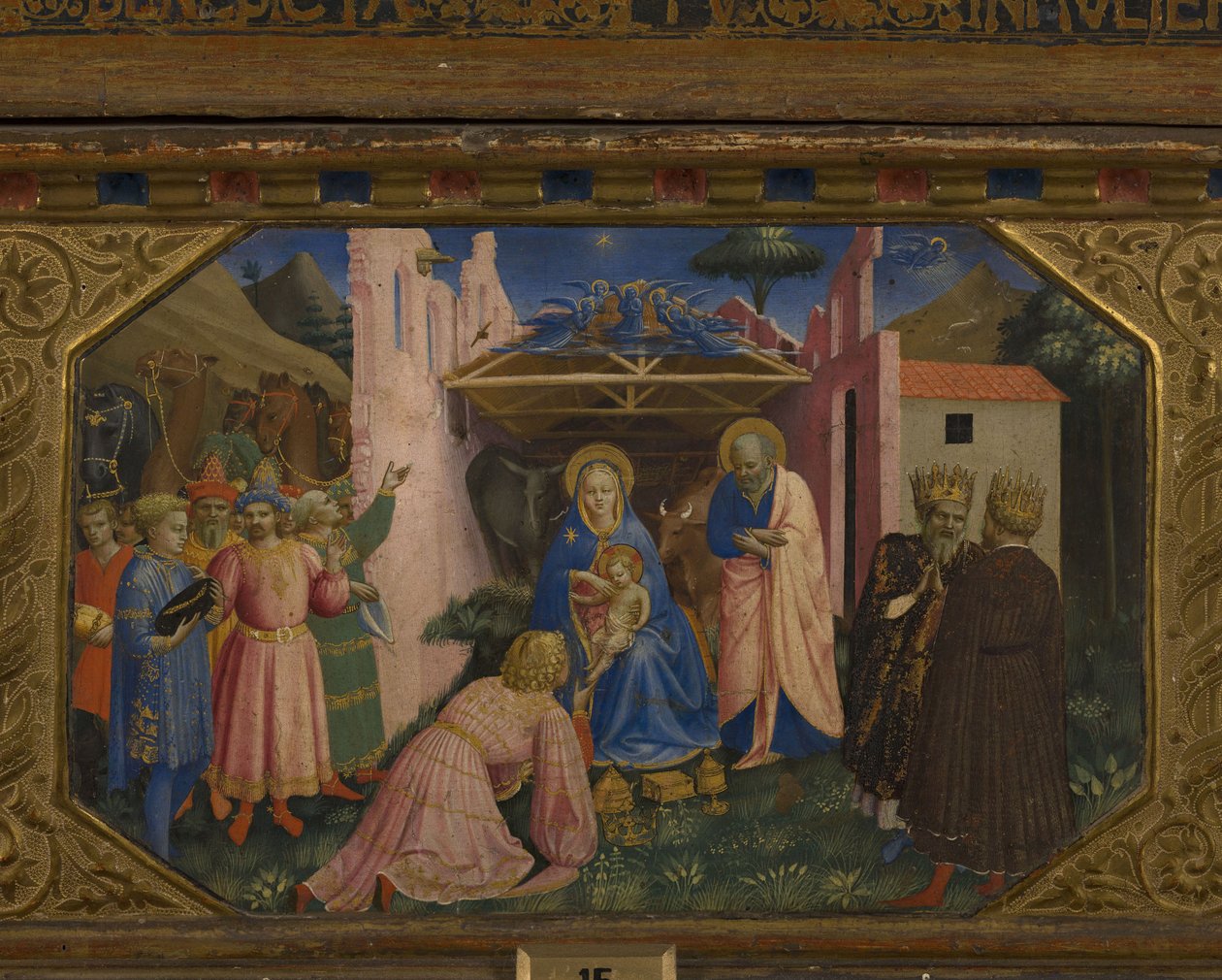Die Anbetung der Könige, Der Verkündigungsaltar mit 5 Predellenszenen, 1430-1432 von Fra Giovanni Angelico da Fiesole