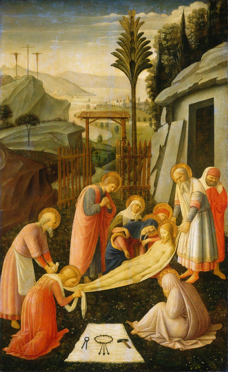 Die Grablegung Christi, c.1450 von Fra & Lippi F (c.1406-69) Angelico