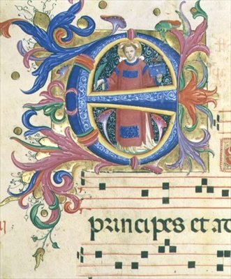 Missale 558 f.156v Historisierte Initiale 