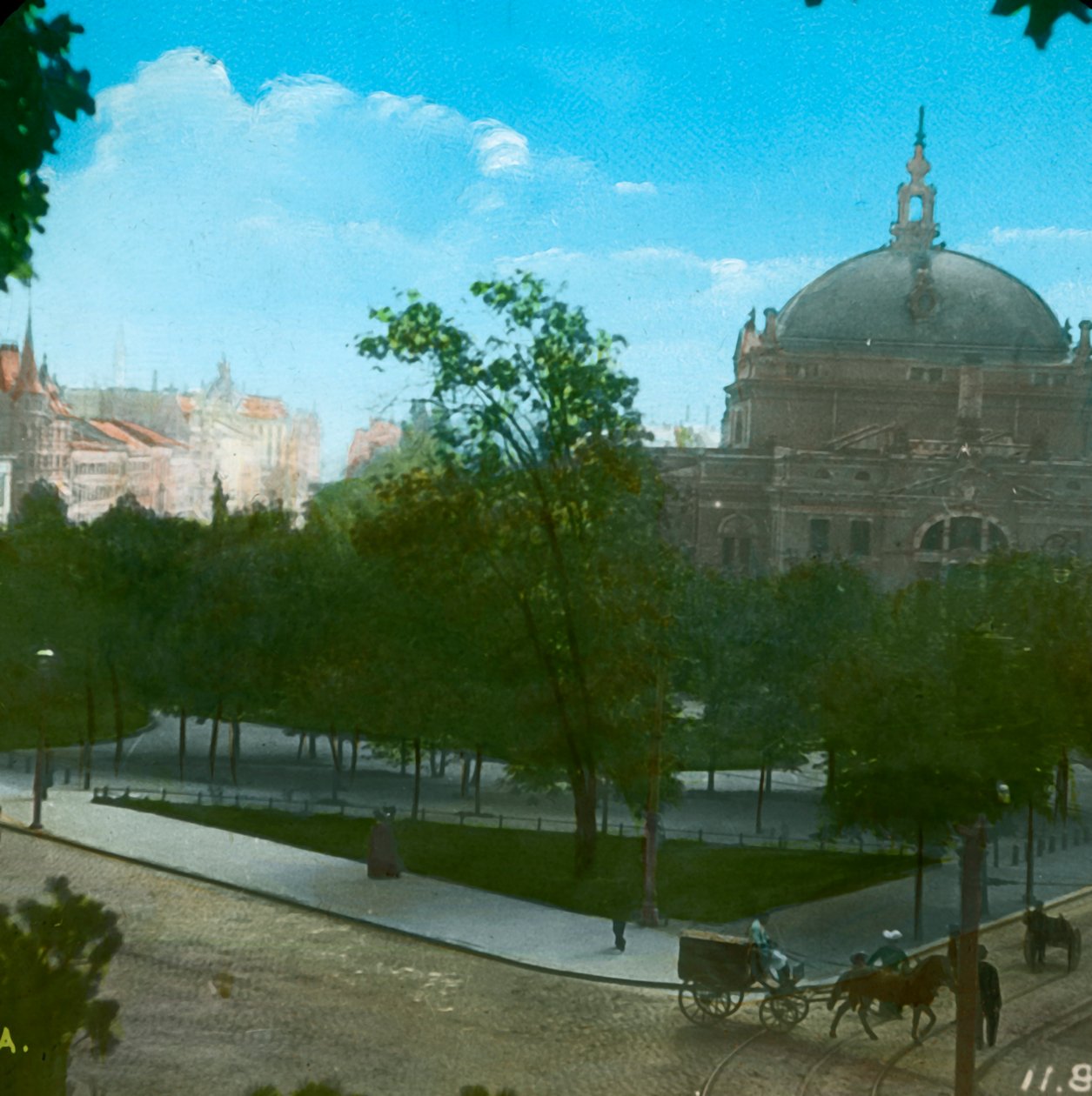 Das Nationaltheater, Christiania, Oslo, Norwegen, spätes 19. - frühes 20. Jahrhundert von Fradelle and Young