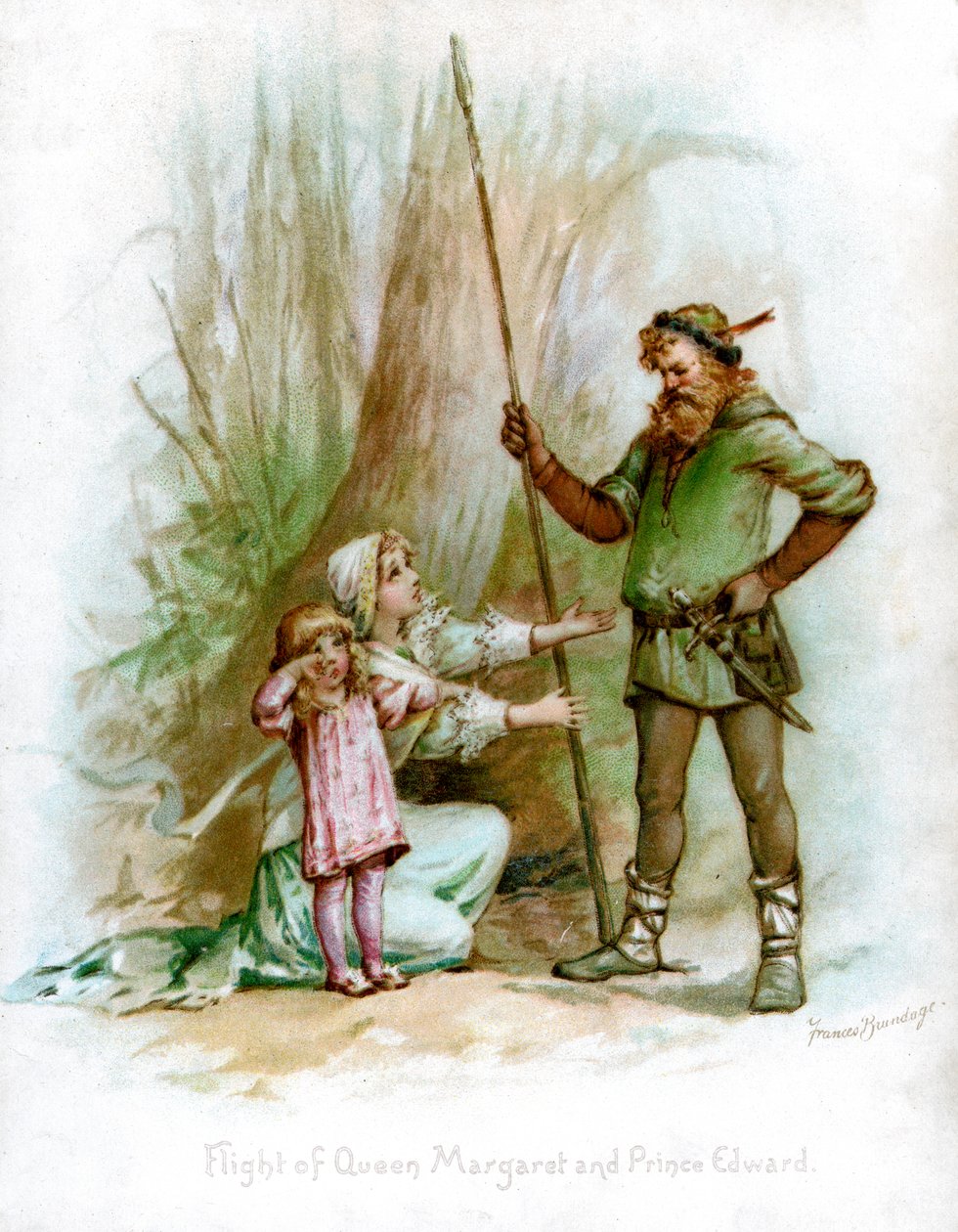Flucht von Königin Margarete und Prinz Edward, 1897 von Frances Brundage
