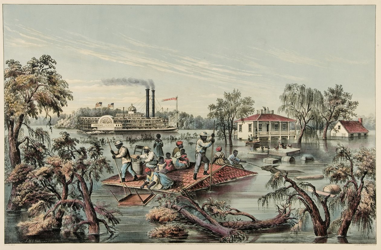 Hochwasser im Mississippi, veröffentlicht 1868 von Frances Flora Bond Palmer