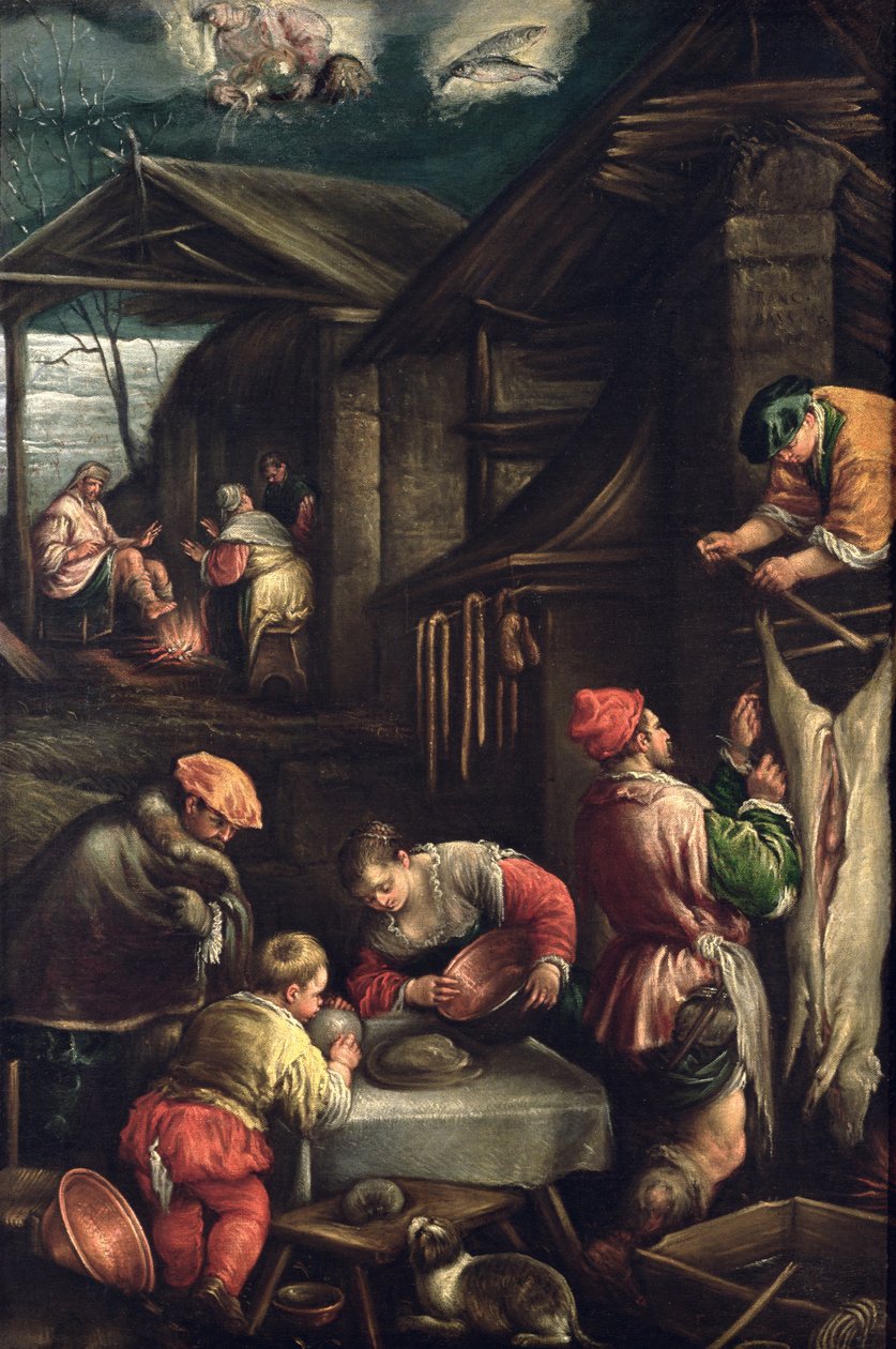 Winter (Der Metzger) um 1580 von Francesco Bassano