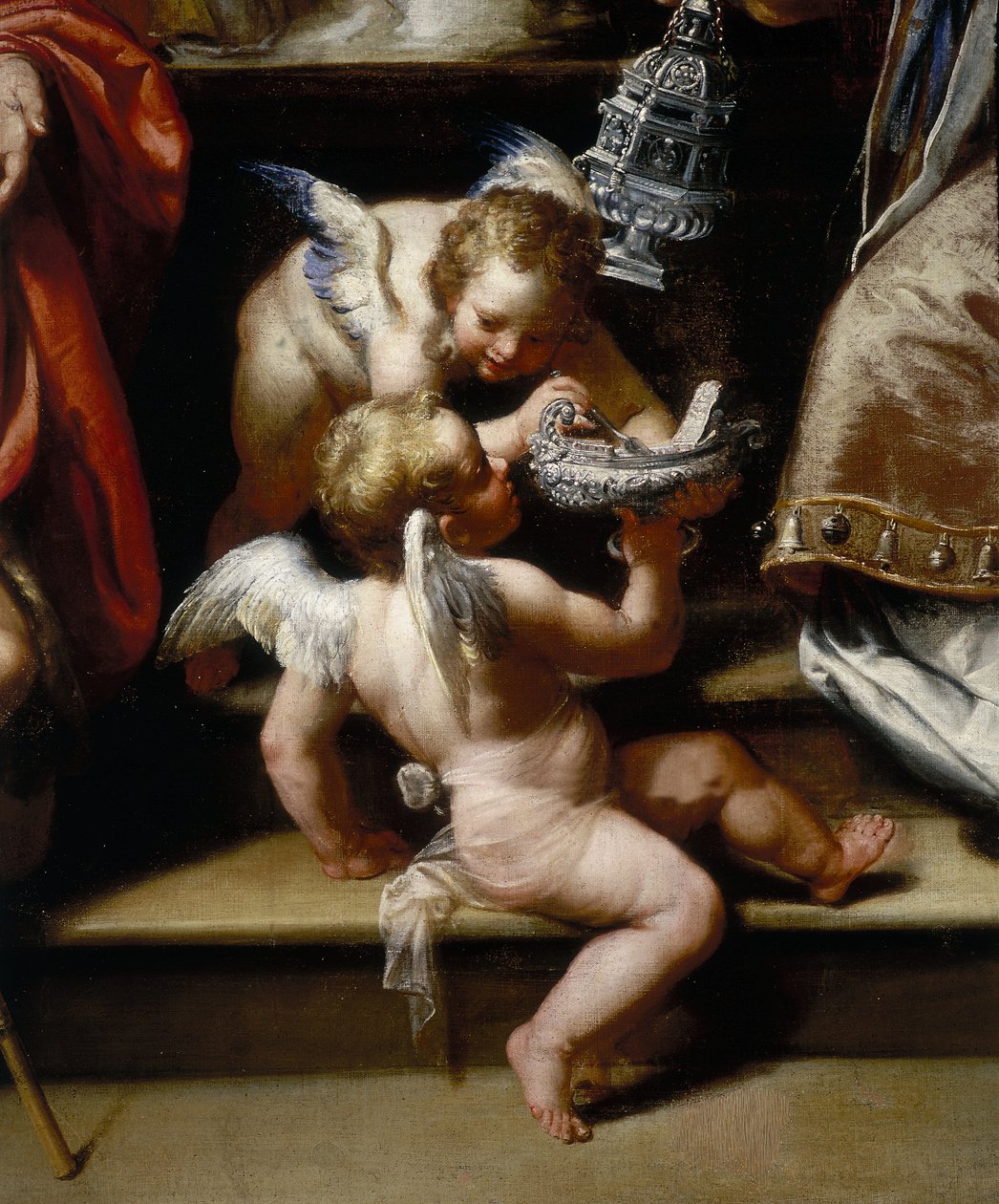 Das Altarbild der Madonna des Schnees (Detail) von Francesco Fiasella