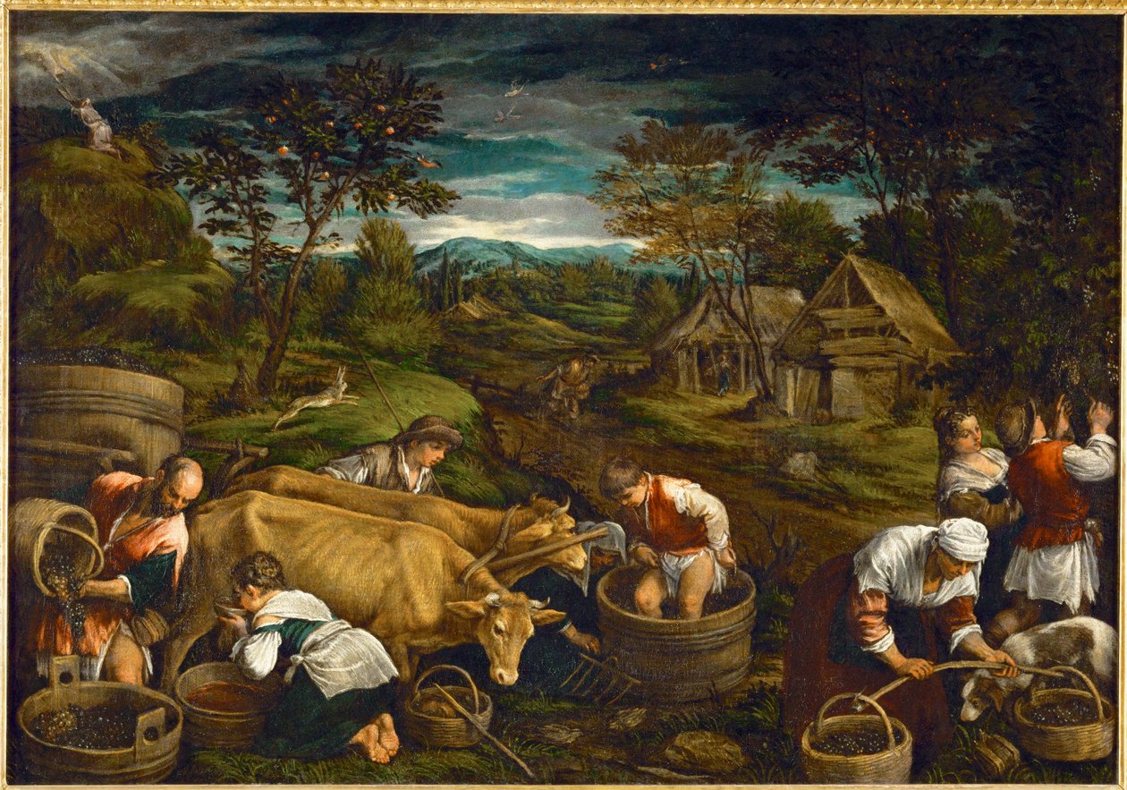Herbst - Moses empfängt die Gesetzestafeln von Francesco (1549-92) Bassano