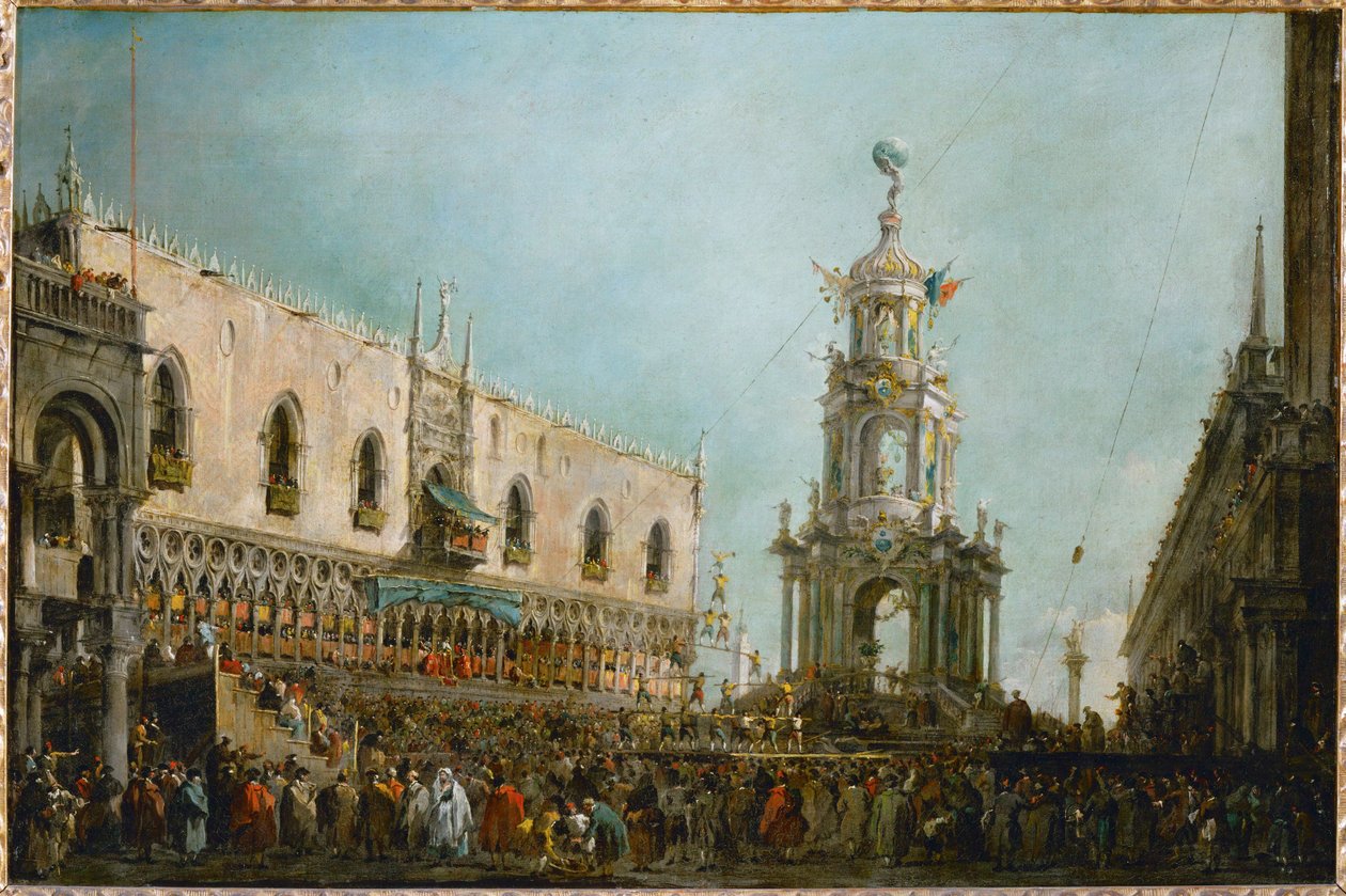Das Fest des Gründonnerstags in Venedig, Italien von Francesco (circle of) Guardi