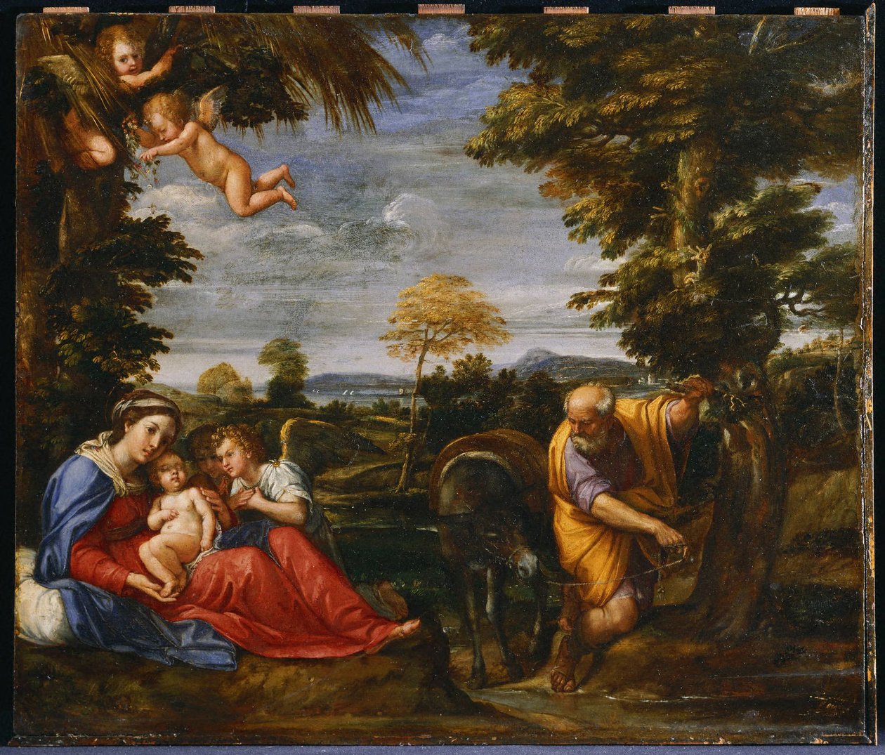 Ruhe auf der Flucht nach Ägypten von Francesco Albani