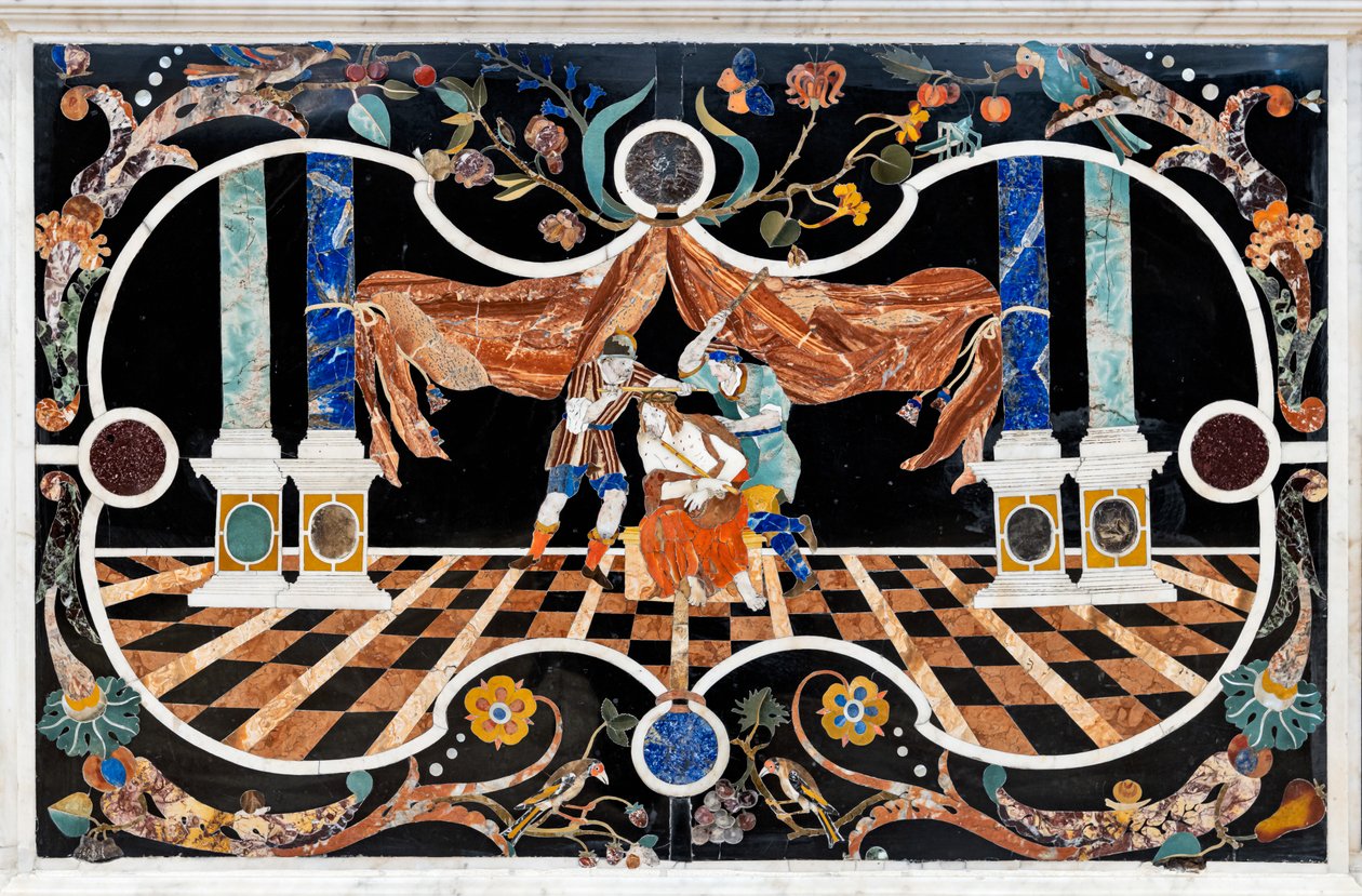 Der Hauptaltar mit zwei Tischen, überragt von einem grandiosen Marmortabernakel (Detail) von Francesco Antonio Corbarelli
