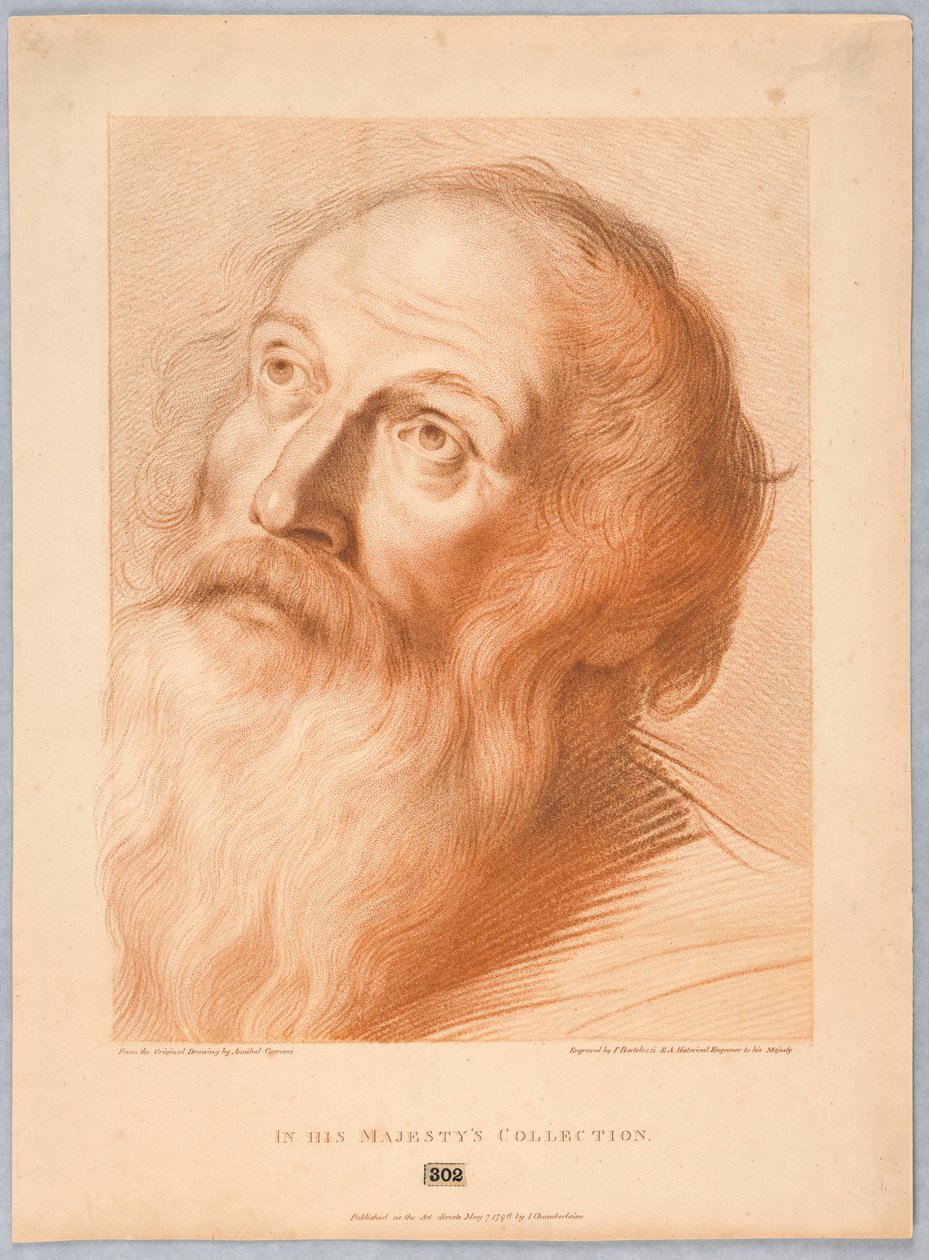 Der Kopf eines alten Mannes von Francesco Bartolozzi