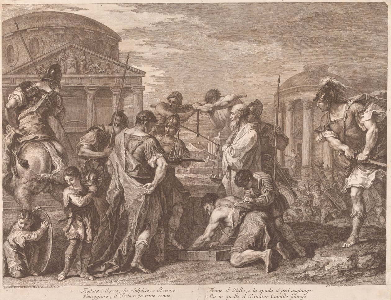Camillus rettet Rom vor Brennus von Francesco Bartolozzi