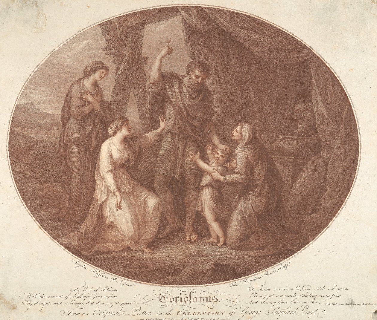 Coriolanus, Akt 5, Szene III von Francesco Bartolozzi