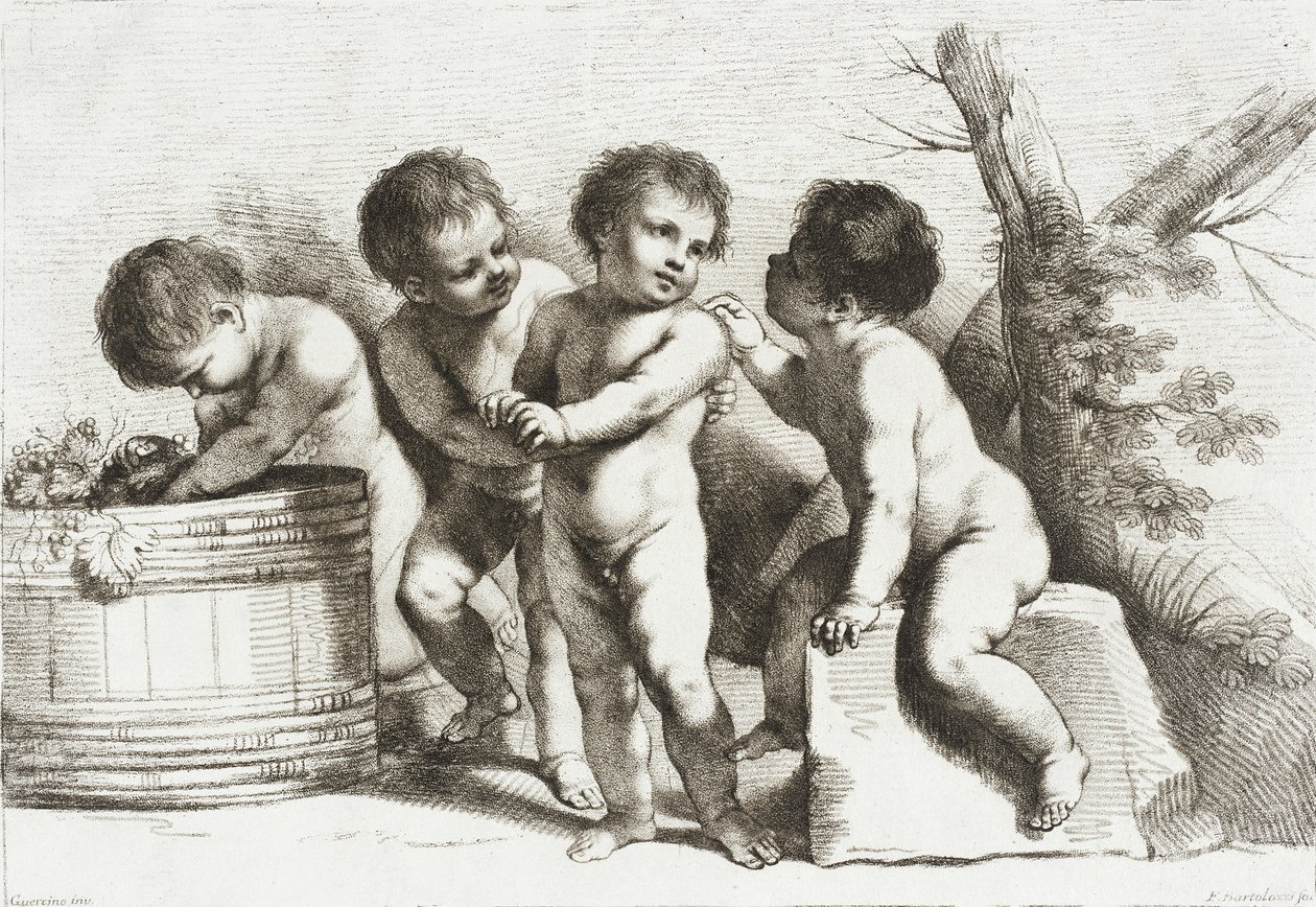 Vier Putti von Francesco Bartolozzi