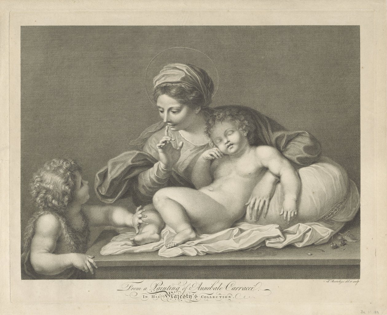 Maria mit Kind und dem jungen Johannes dem Täufer von Francesco Bartolozzi