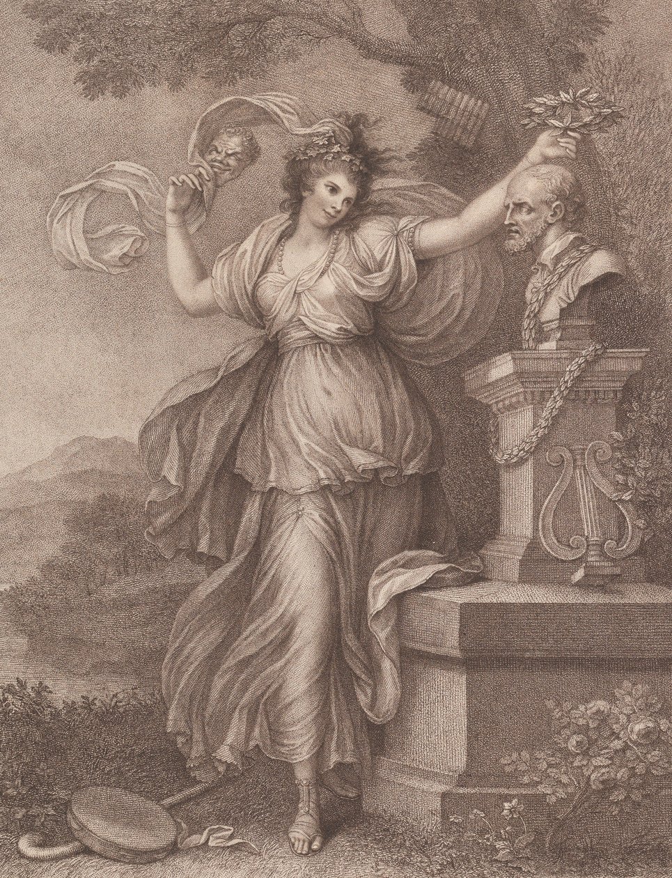 Mrs. Abington als Thalia, 20. August 1783 von Francesco Bartolozzi