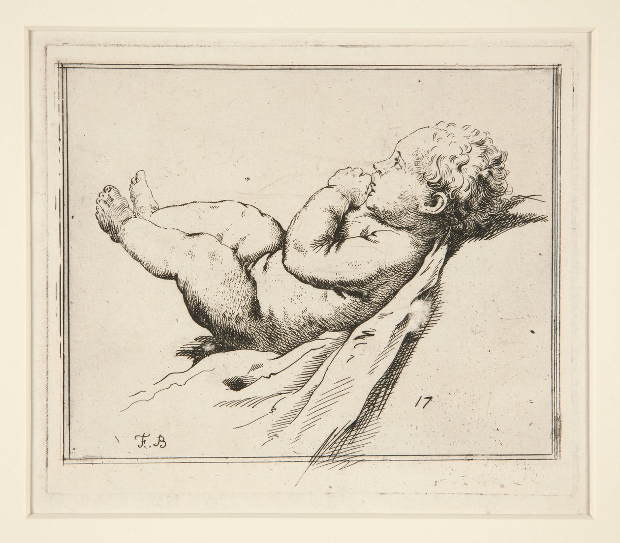 Nacktes Kleinkind von Francesco Bartolozzi