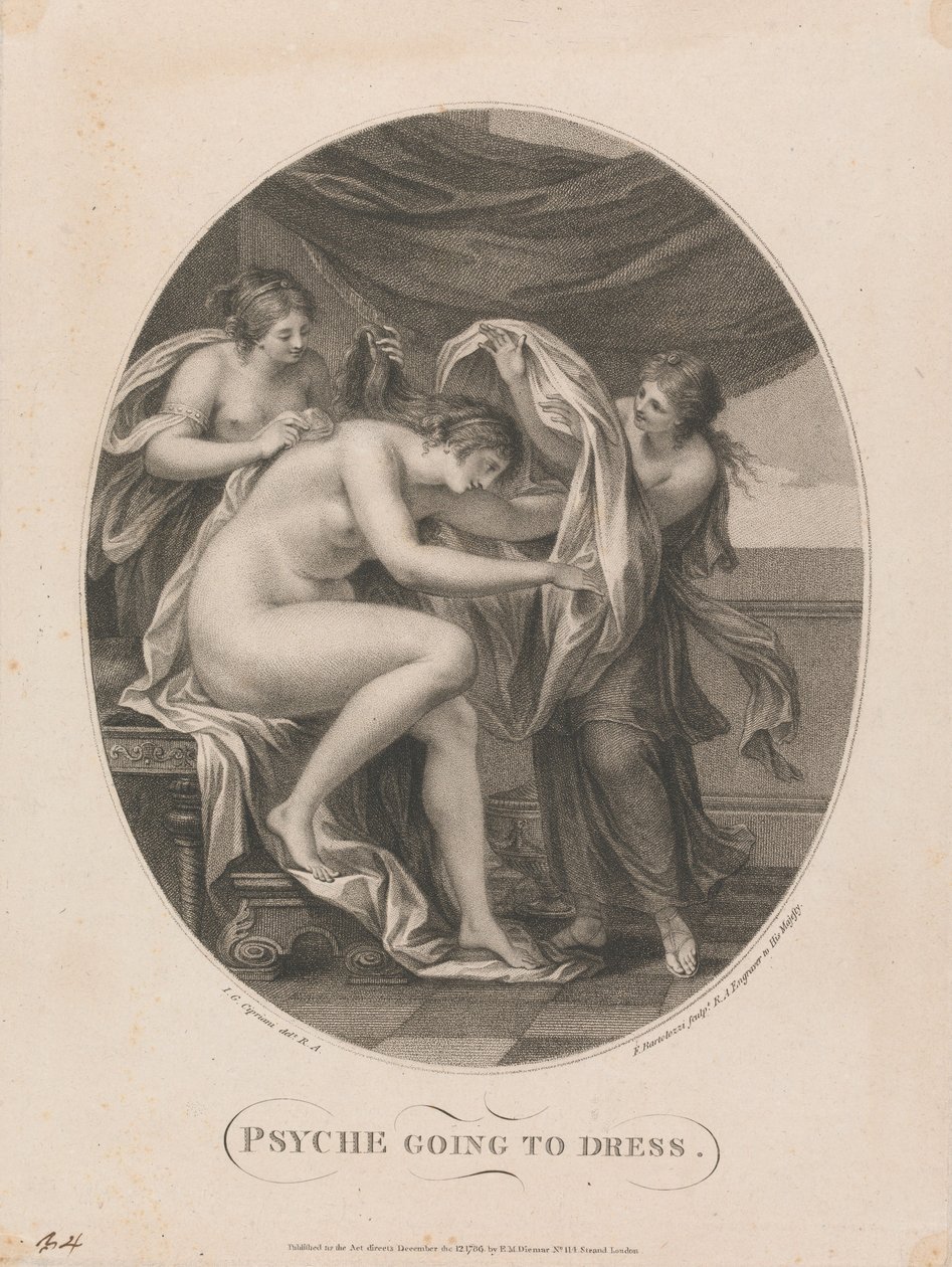 Psyche geht sich kleiden von Francesco Bartolozzi