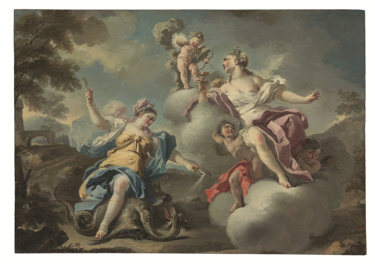 Eine von zwei Allegorien von Francesco Celebrano