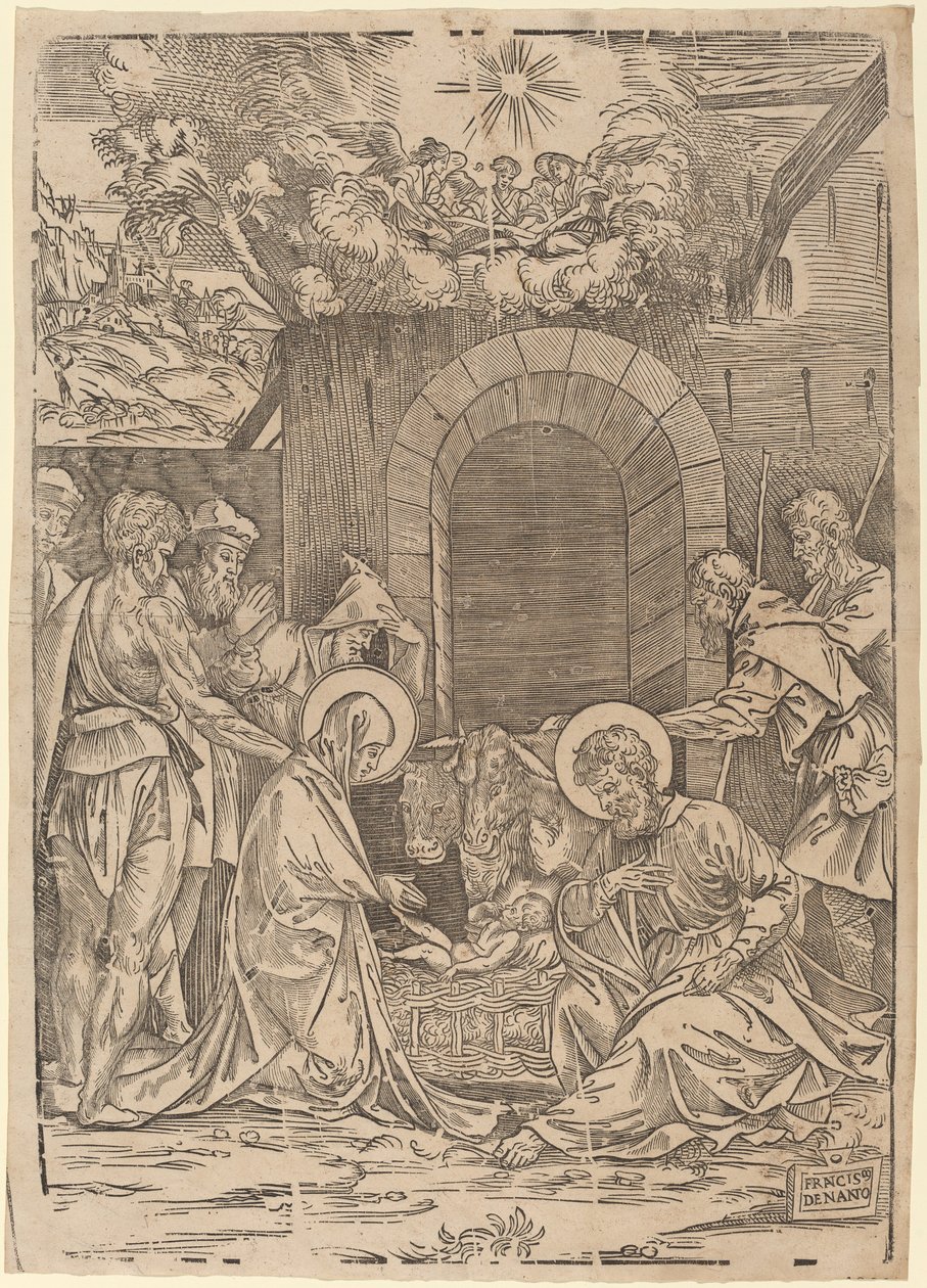Die Anbetung der Hirten von Francesco Denanto