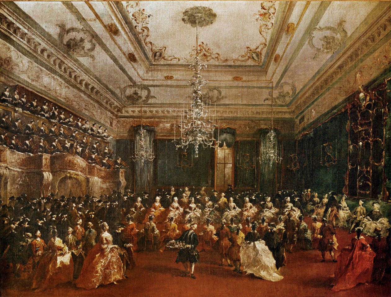 Galakonzert zu Ehren von Prinzessin Maria Fedorowna in Venedig, Italien von Francesco Guardi