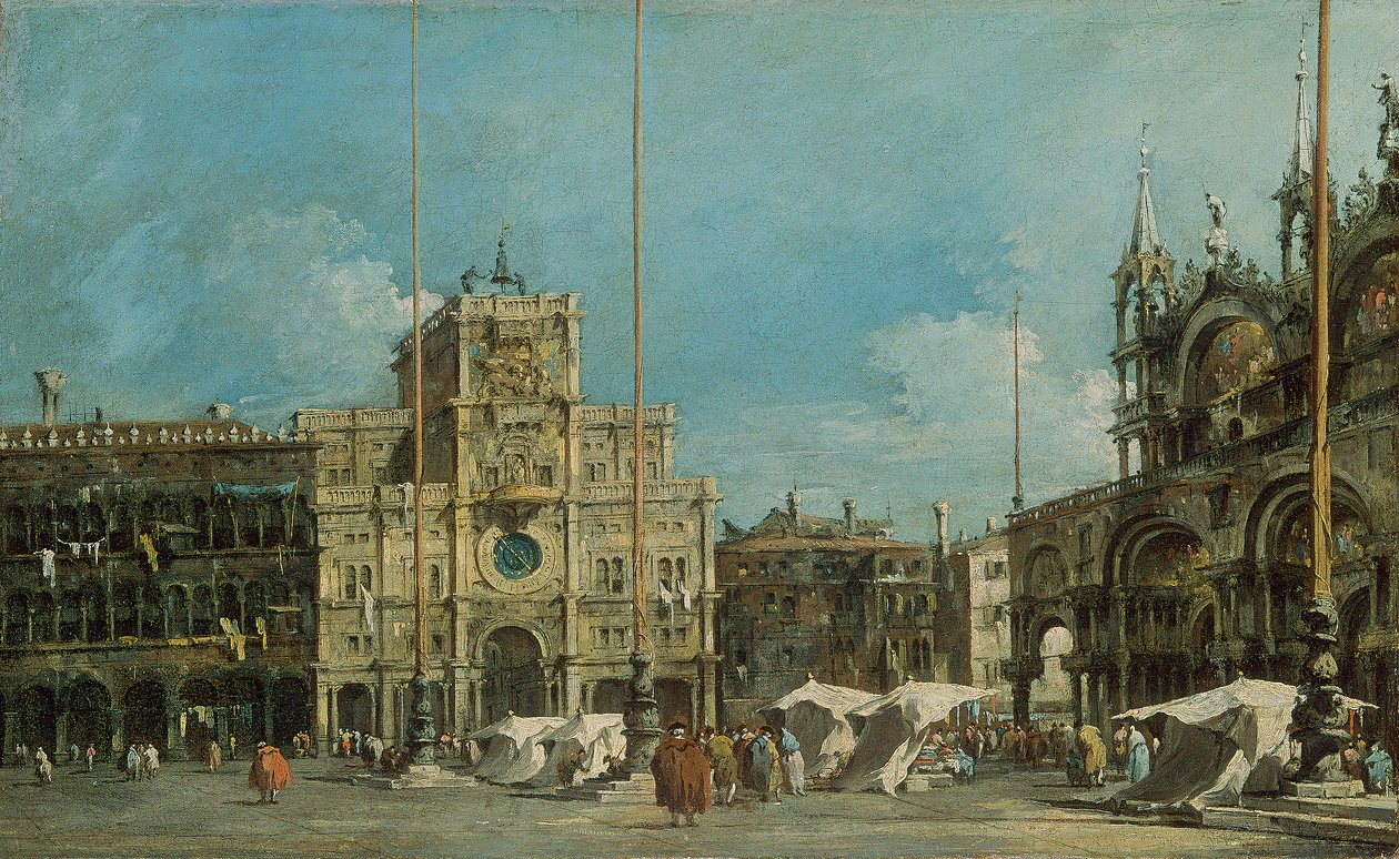 Der Uhrturm am Markusplatz von Francesco Guardi