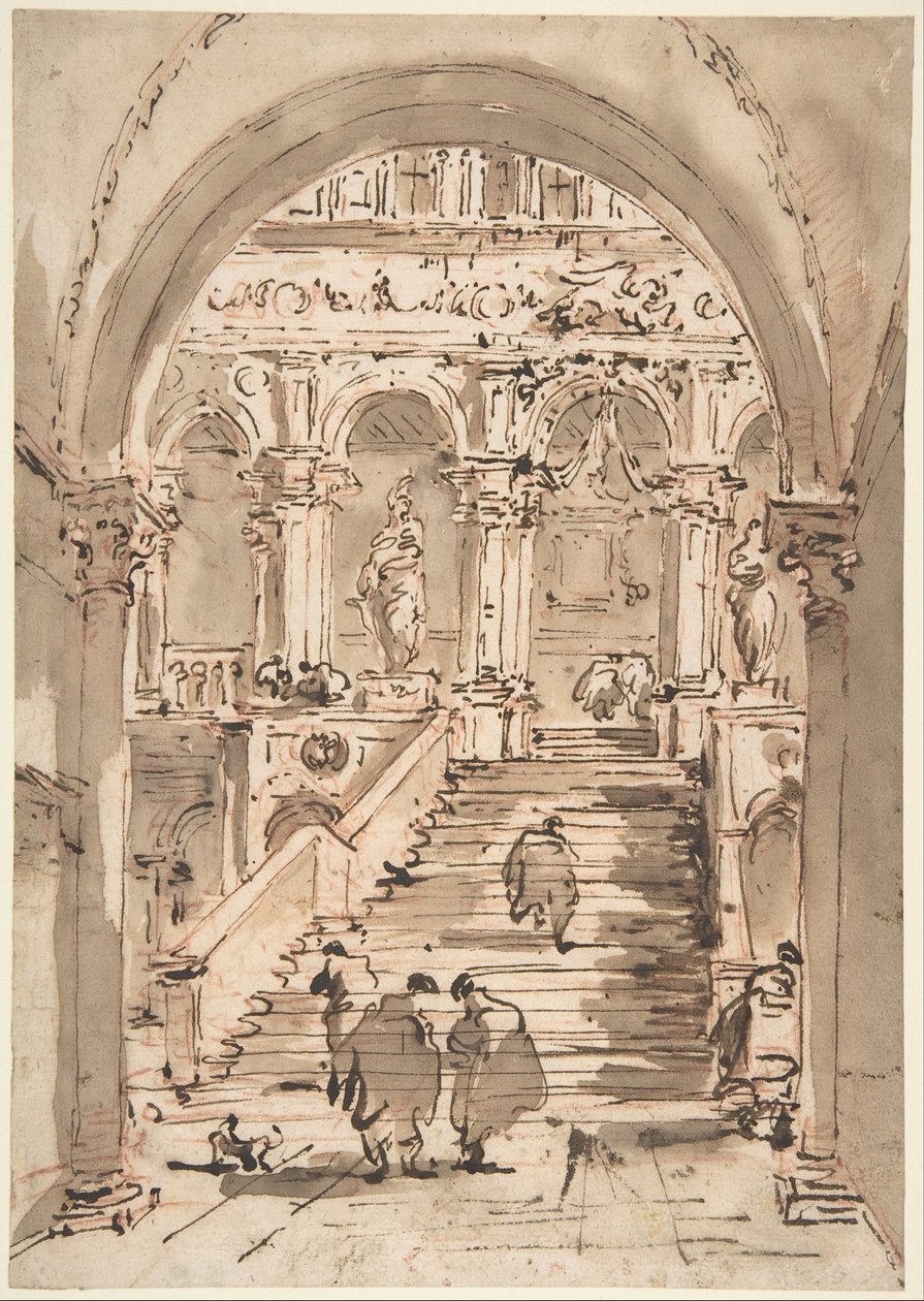Die Treppe der Giganten, Dogenpalast, Venedig von Francesco Guardi