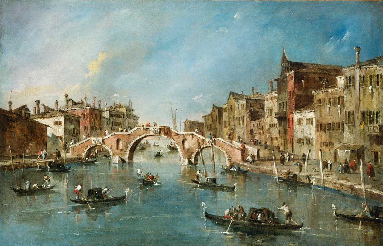 Blick auf den Cannaregio-Kanal in Venedig von Francesco Guardi