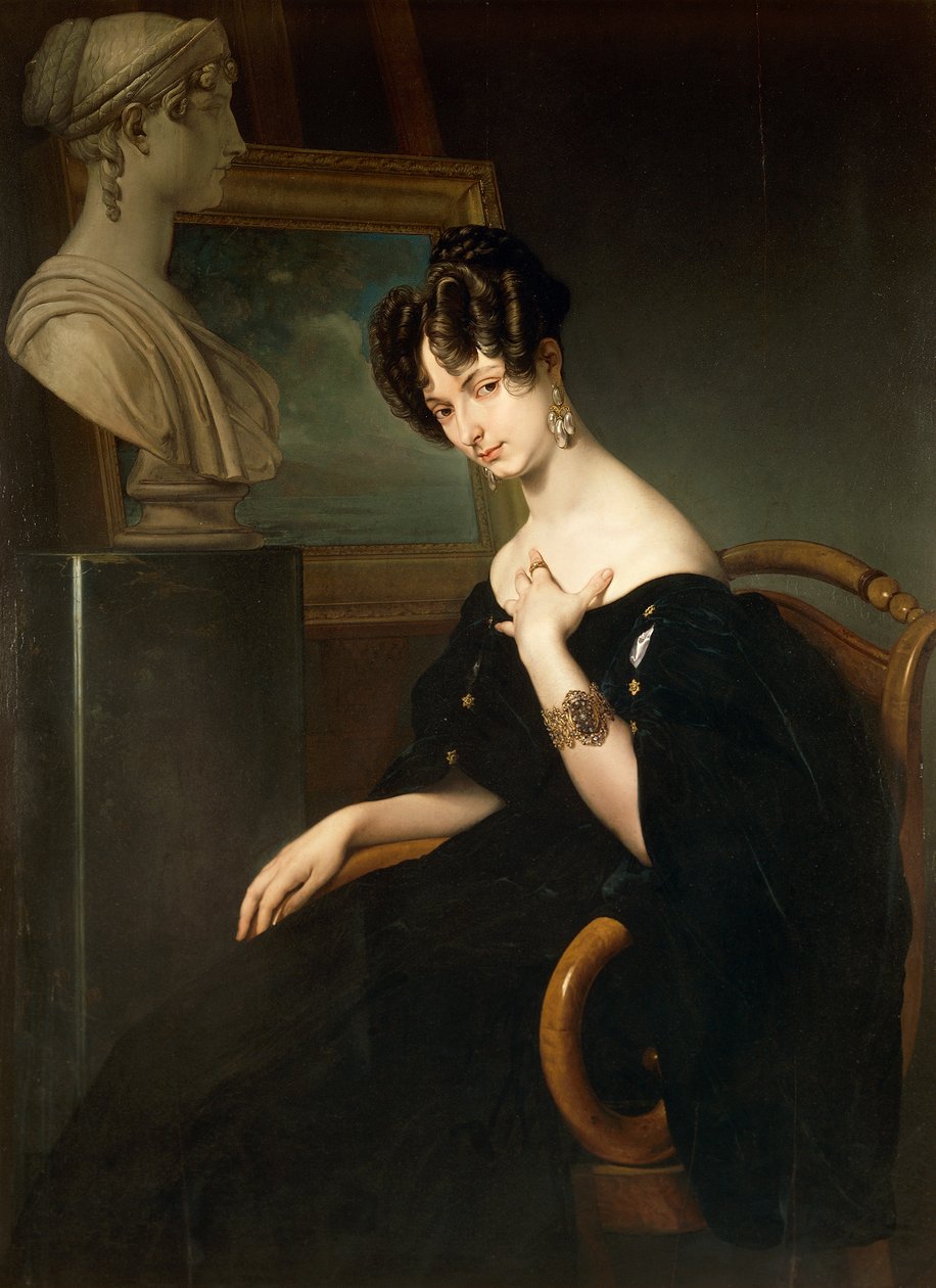 Porträt von Cristina Trivulzio Belgiojoso von Francesco Hayez