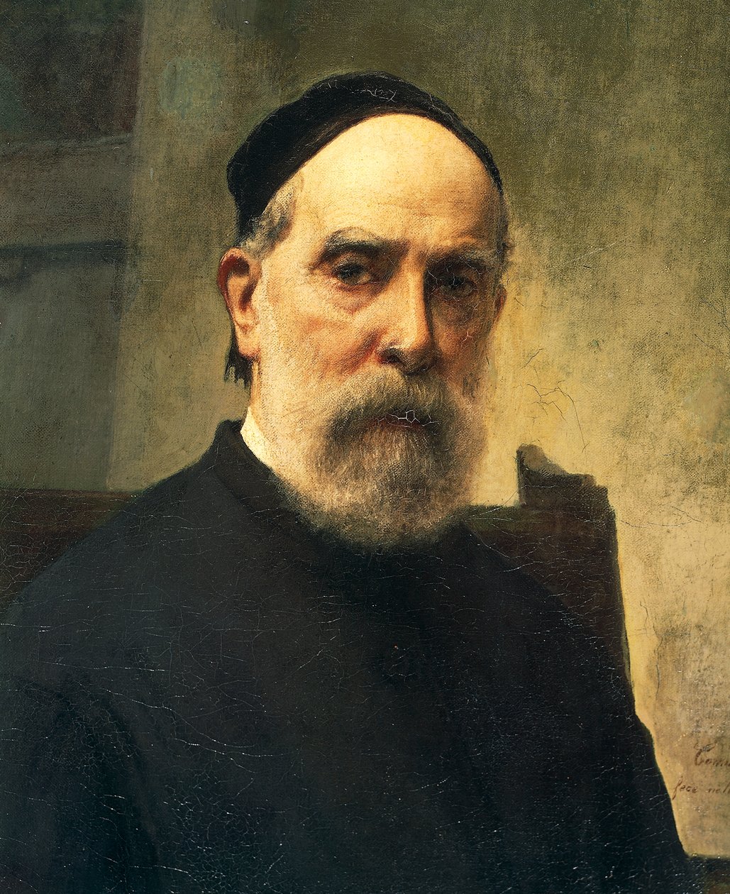 Selbstporträt im Alter von 88 Jahren (Detail) von Francesco Hayez