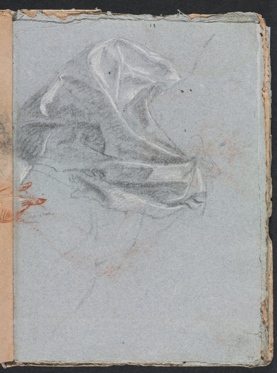 Verona Skizzenbuch: Draperiestudie (Seite 37) von Francesco Lorenzi